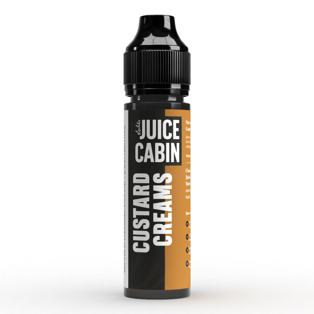 Custard Creams - 60ml Classic Short Fill Juice Cabin Custard Creams - 60ml Classic Short Fill Juice Cabin